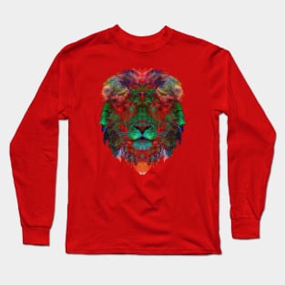 Colorful Artistic Lion Long Sleeve T-Shirt